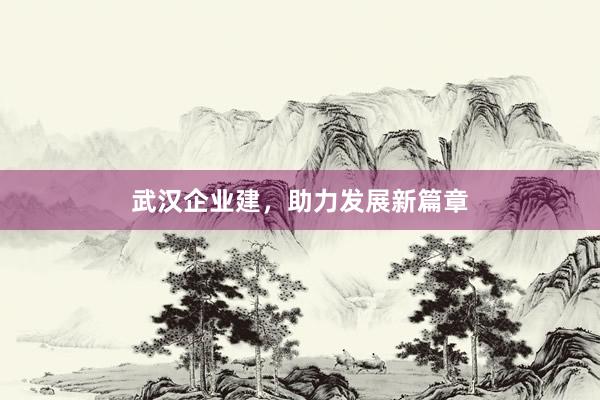 武汉企业建，助力发展新篇章